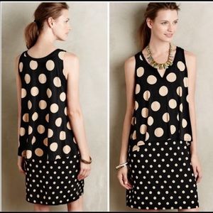 SOLD Anthropologie Maeve Davina Polkadot Layered Sleeveless Dress Size Medium